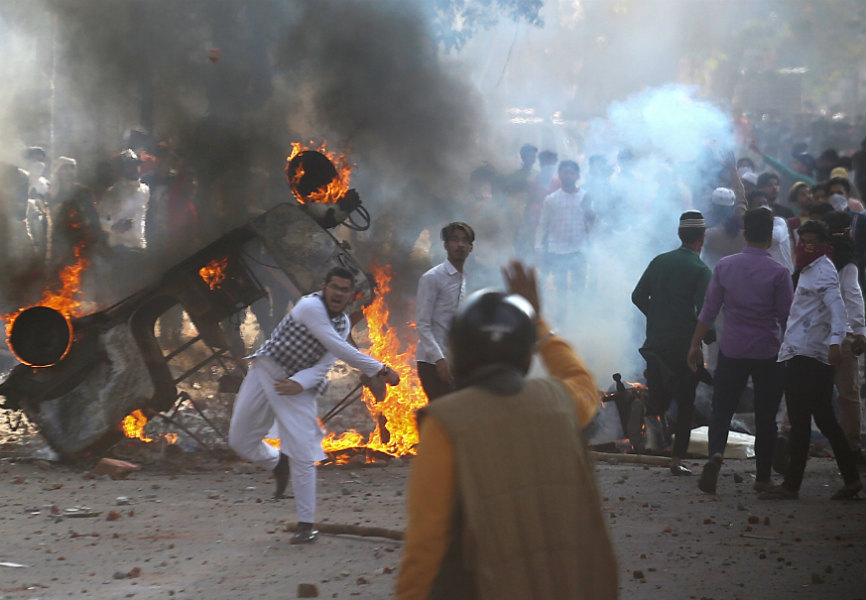 Protests in Delhi against India's citizenship law. REUTERS.